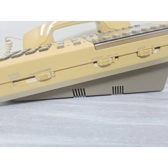 Vintage AT&T Corded Speakerphone 720 Desk/Wall Beige Telephone Removable Mount - Picture 6 of 8